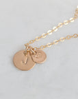Salome Personalized Initial Disc Necklace - 10mm - Good Wknd
