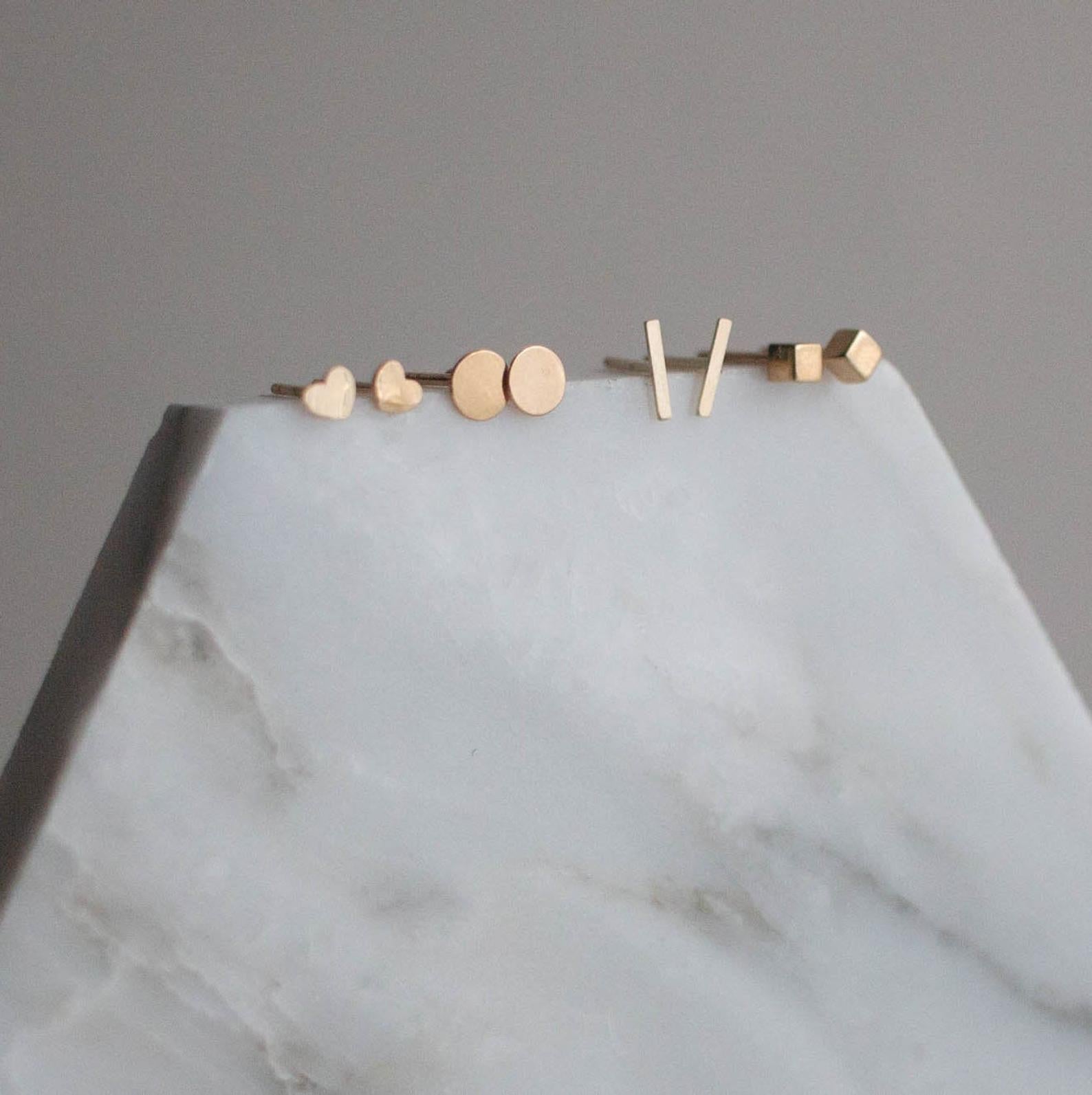 Sloane Tiny Heart Stud Earrings - Good Wknd