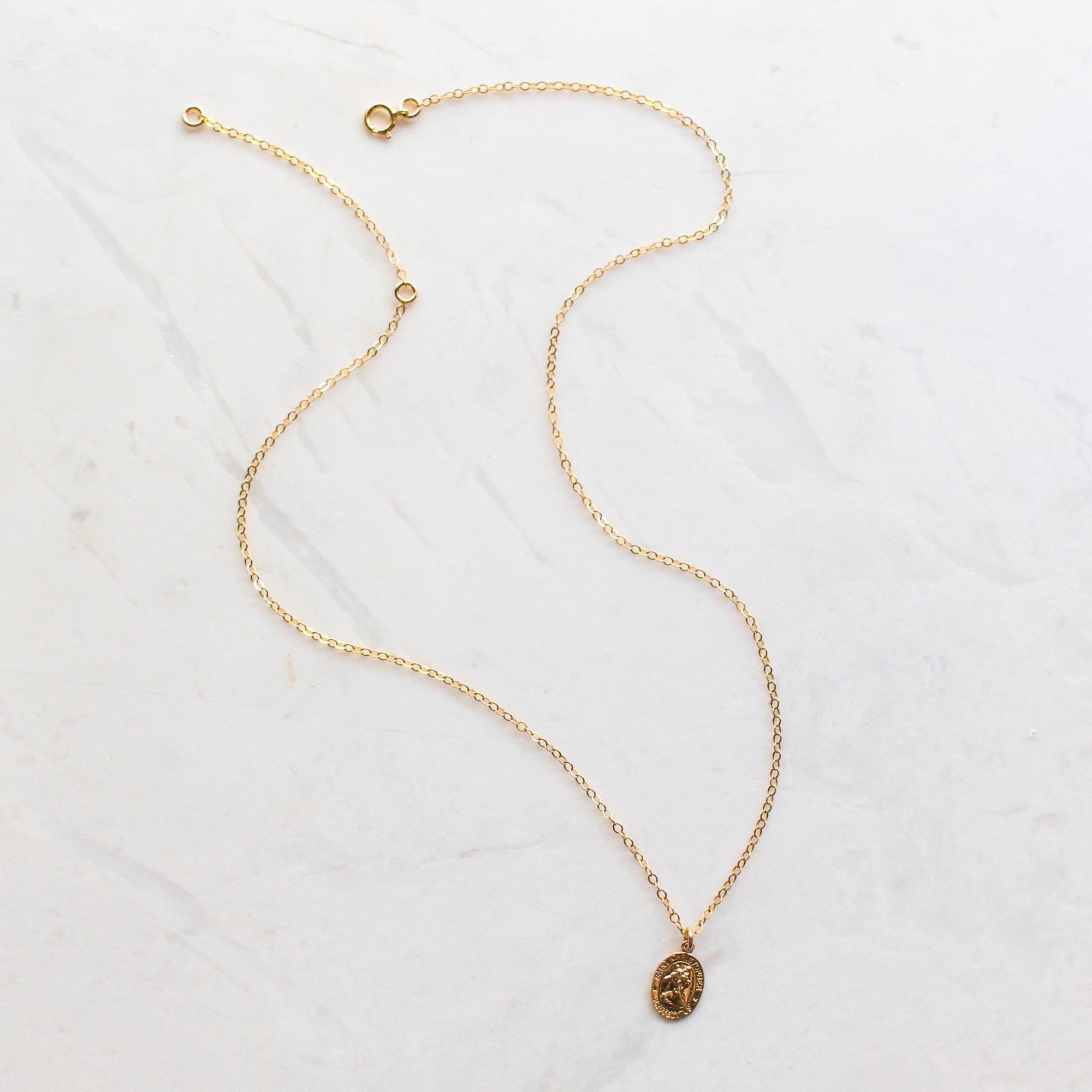 Small St. Christopher Gold Pendant Necklace - Good Wknd