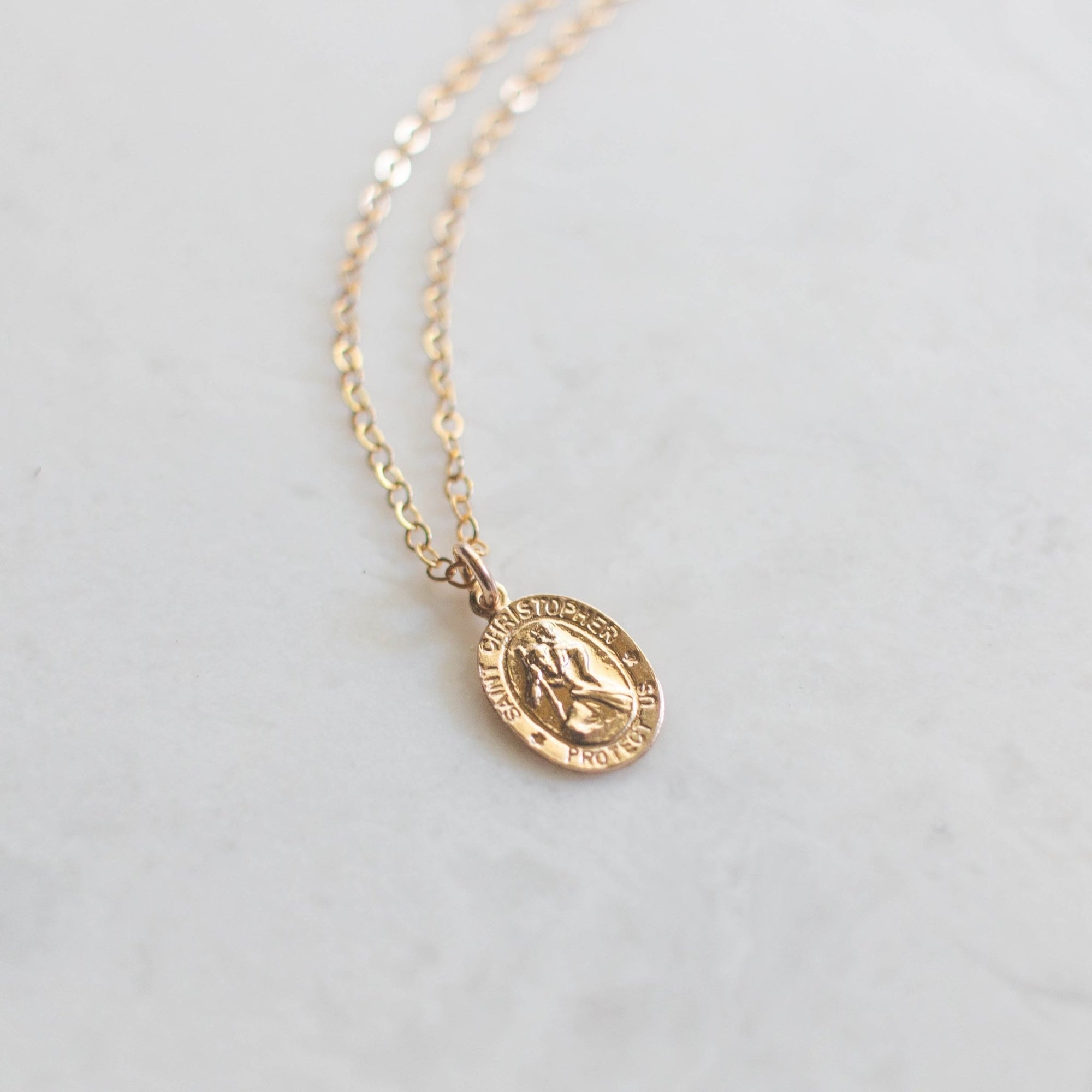 Small St. Christopher Gold Pendant Necklace - Good Wknd