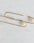 Zosia Architectural Pearl Earrings | Modern Pearl Jewelry - Good Wknd