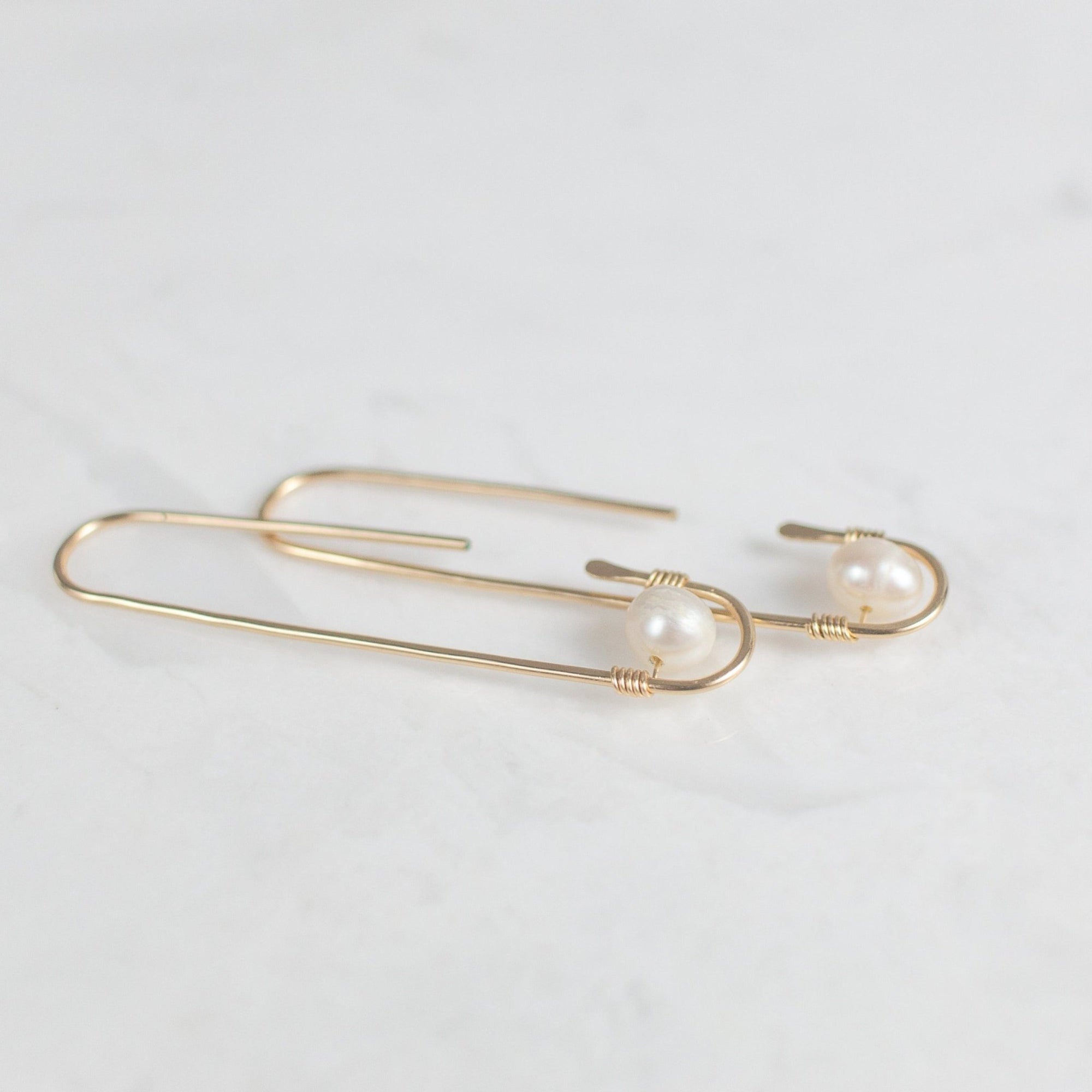 Zosia Architectural Pearl Earrings | Modern Pearl Jewelry - Good Wknd